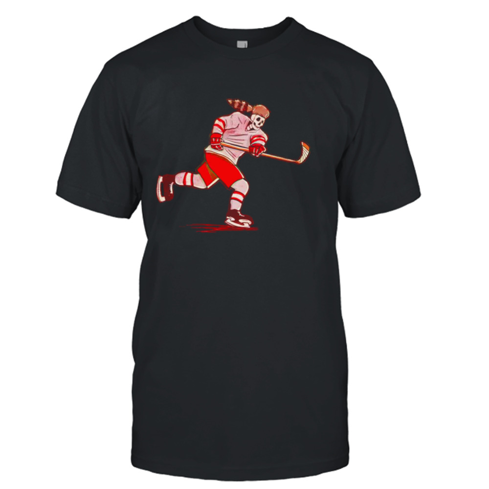 Skeleton Sacred Heart Pioneers hockey shirt