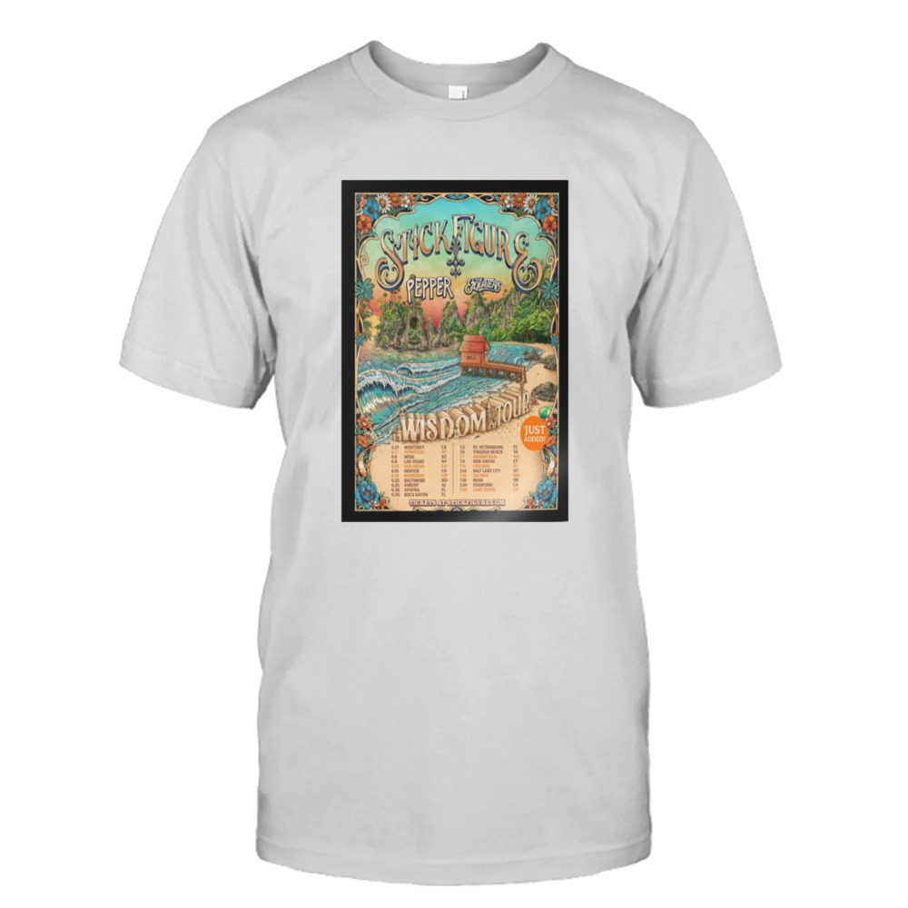 Stick Figure Wisdom Summer Tour 2023 With Pepper & The Elovaters Poster shirt