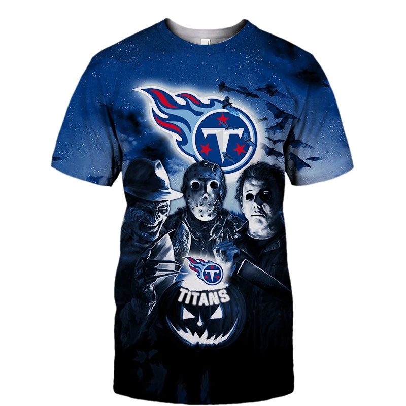 Tennessee Titans T-shirt Halloween Horror Night gift for fan