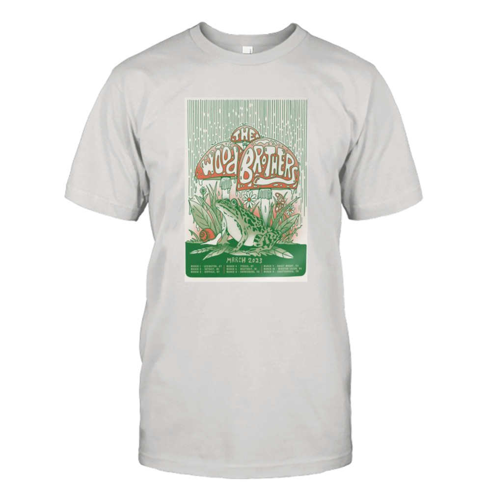 The Wood Brothers March 2023 Their 9 Tour Stops Poster shirt