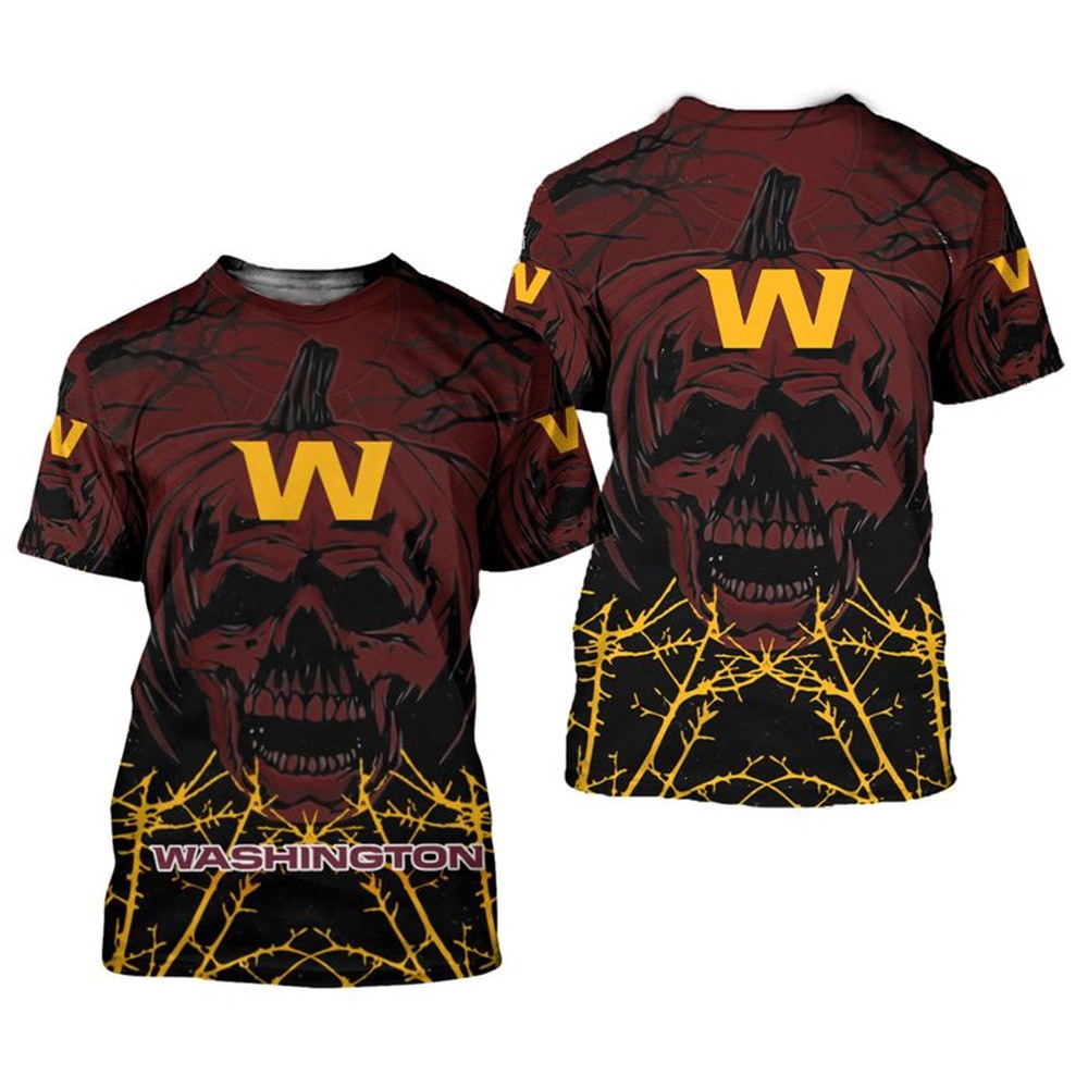 Washington Football Team T-shirt Halloween pumpkin skull