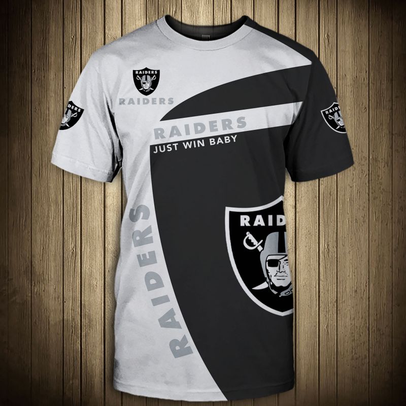 Las Vegas Raiders T-shirt 3D Just win, Baby !Short Sleeve