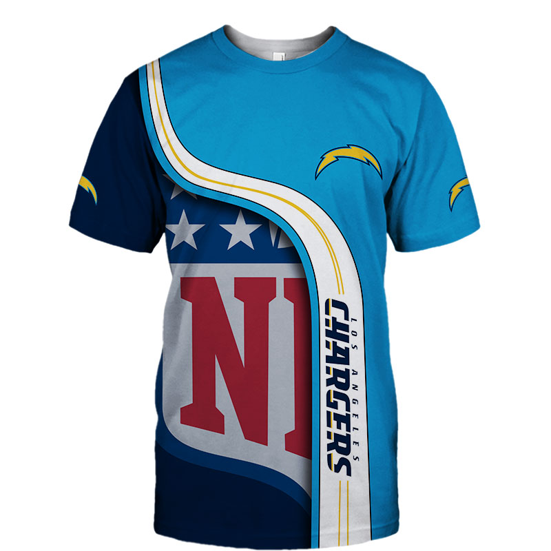 Los Angeles Chargers T-shirt 3D summer 2020 Short Sleeve gift for fan