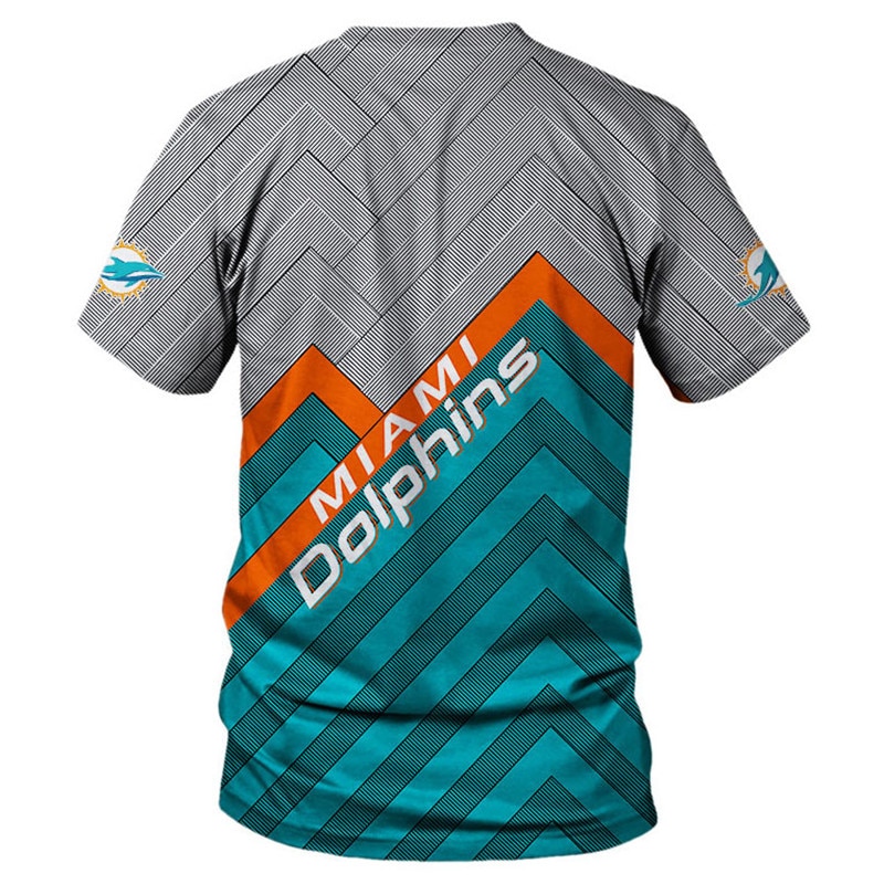 NEW FASHION 2023 Miami Dolphins T-shirts lightning graphic gift for men