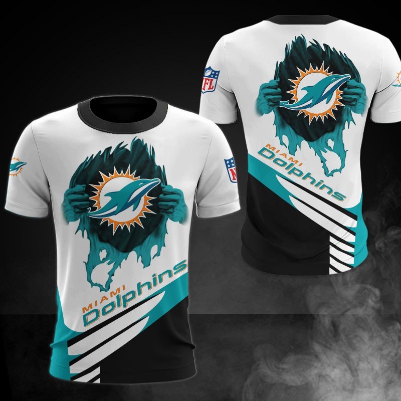 Miami Dolphins T-shirt curve Style gift for men