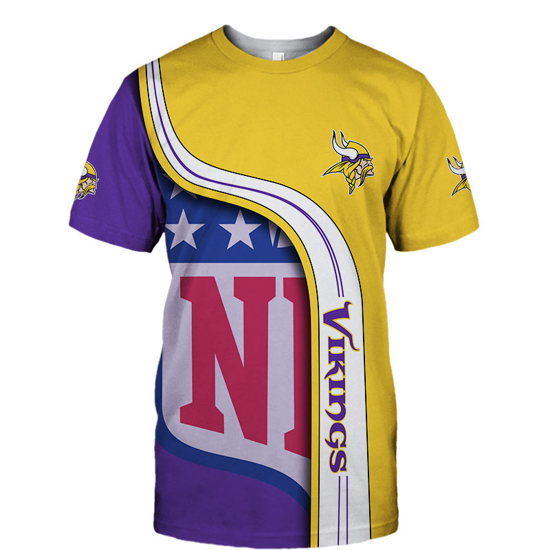 Minnesota Vikings T-shirt 3D summer 2020 Short Sleeve gift for fan