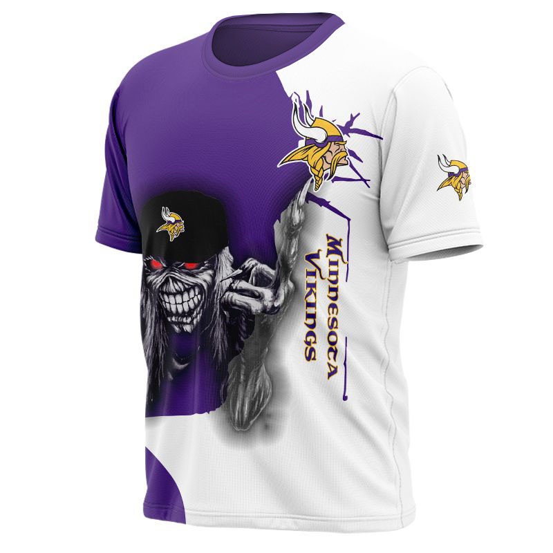 Minnesota Vikings T-shirt Iron Maiden gift for Halloween