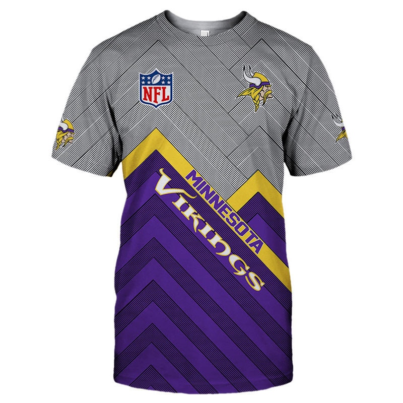 Minnesota Vikings T-shirt Short Sleeve custom cheap gift for fans