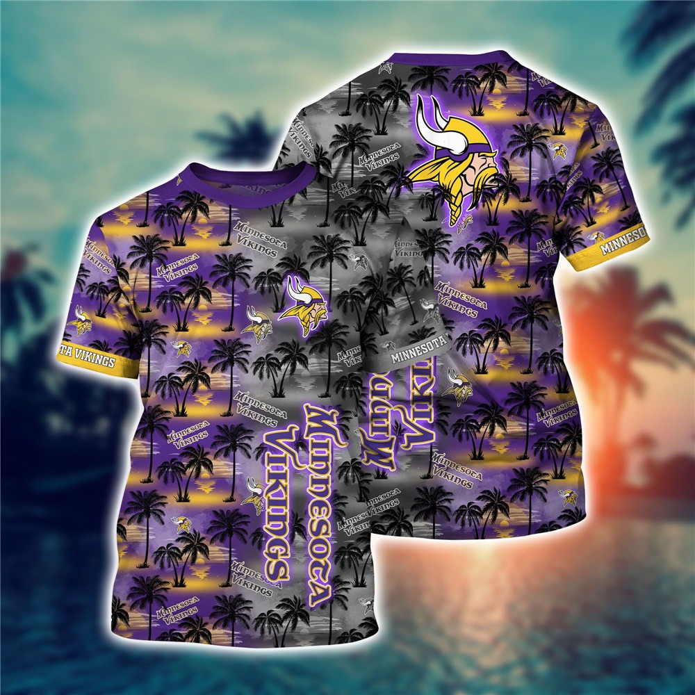 Minnesota Vikings T-shirt flower gift for summer 2022