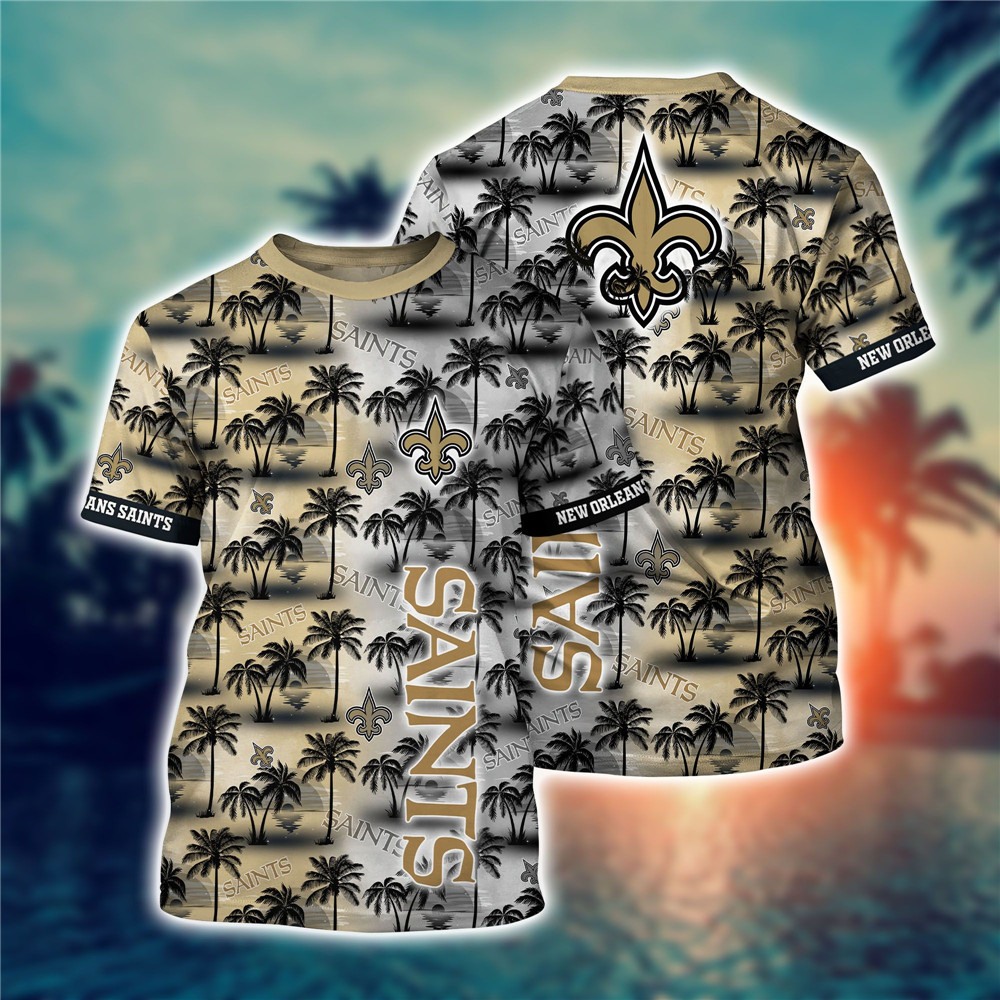 New Orleans Saints T-shirt flower gift for summer 2022