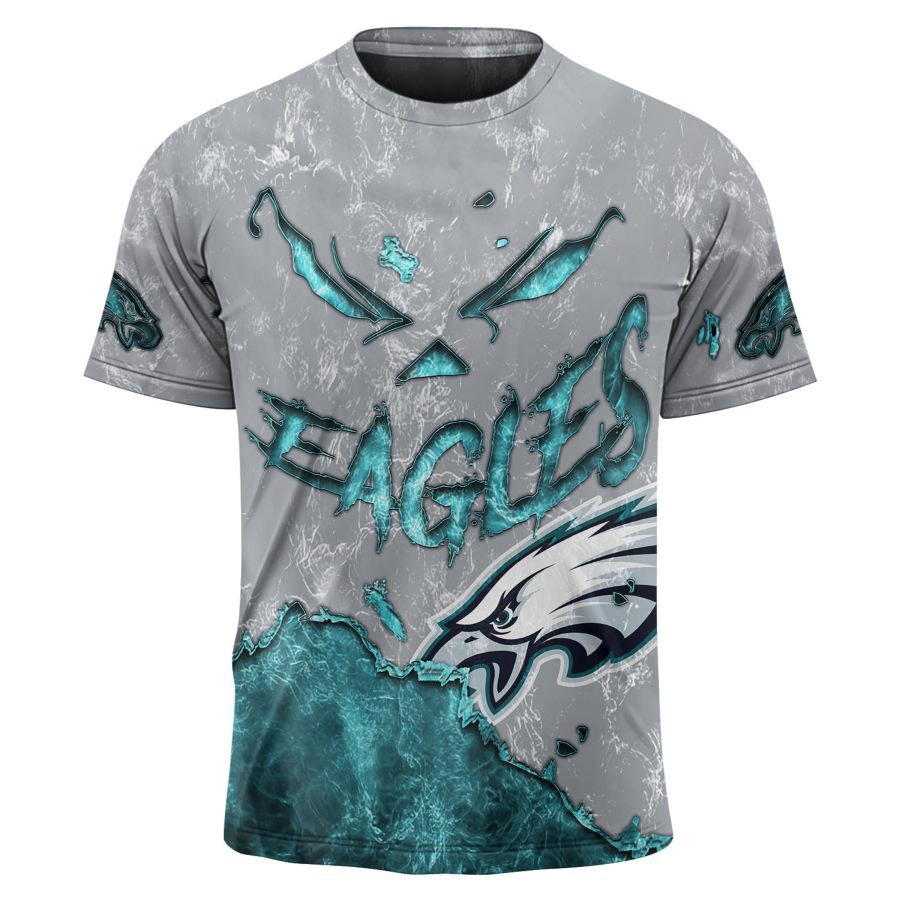 Philadelphia Eagles T-shirt 3D Short Sleeve O Neck gift for fan