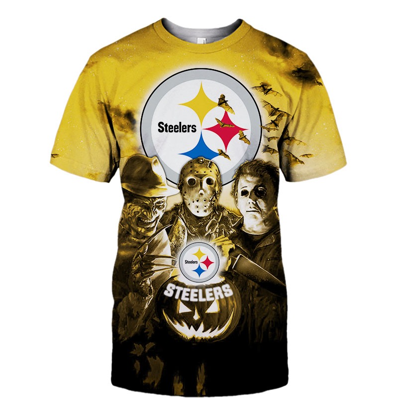 Pittsburgh Steelers T-shirt Halloween Horror Night gift for fan