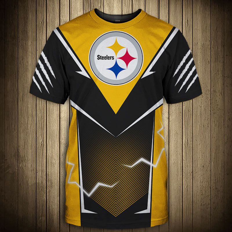 Pittsburgh Steelers T-shirts lightning graphic gift for men