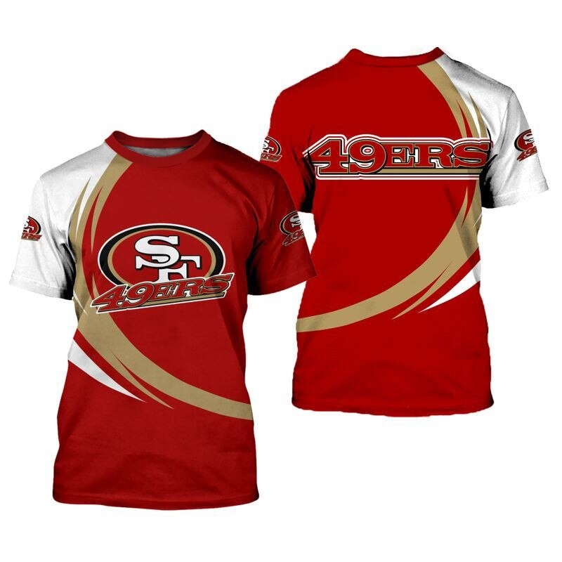San Francisco 49ers T-shirt curve Style gift for men