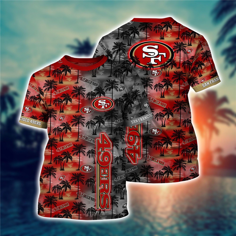 San Francisco 49ers T-shirt flower gift for summer 2022