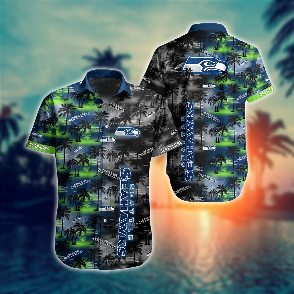 Seattle Seahawks NFL And Flowers Short Sleeves Hawaiian Shirt