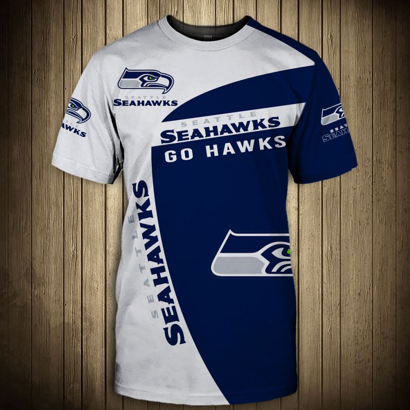 Seattle Seahawks T-shirt 3D Go HawksShort Sleeve