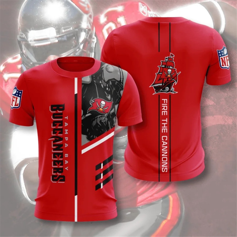 Tampa Bay Buccaneers T-shirt 3D Performance Short Sleeve