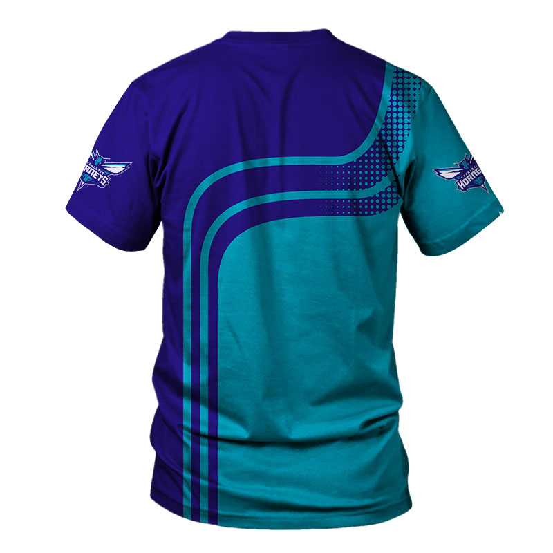 Charlotte Hornets T-shirt 3D Short Sleeve O Neck gift for fan
