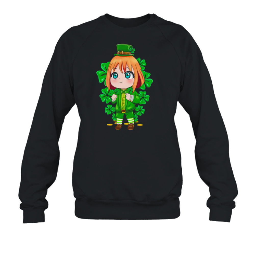 Ginger Anime Girl In Green Shirt With Shamrock, St. Patrick's Day Themed  Illustration. Royalty Free SVG, Cliparts, Vectors, and Stock Illustration.  Image 203656923.