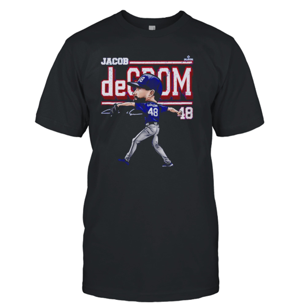 Jacob DeGrom Texas Cartoon Signature Shirt