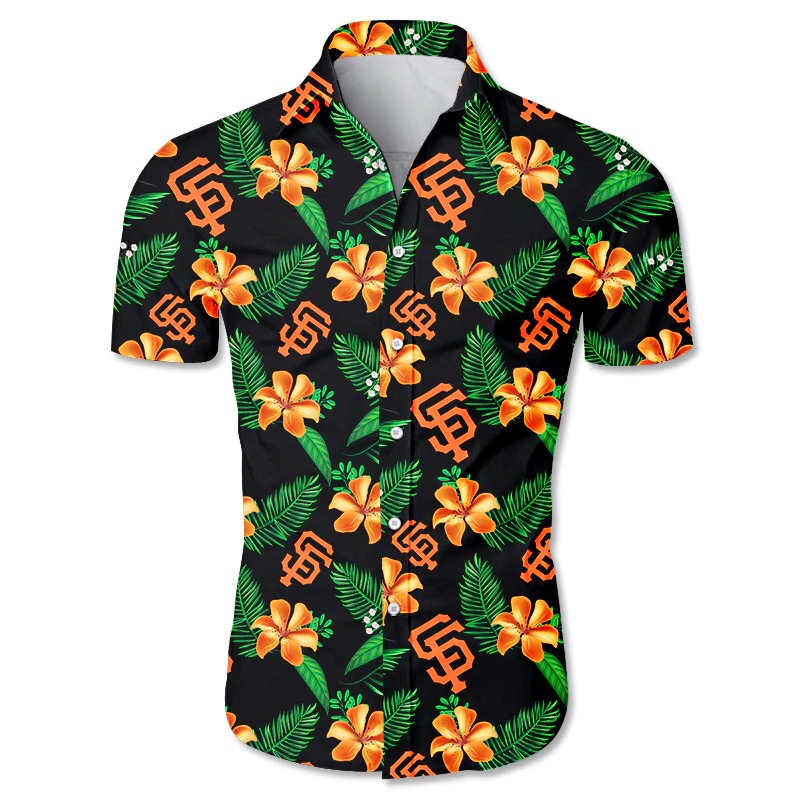 San Francisco Giants Hawaiian Shirt Tropical flower gift for fans