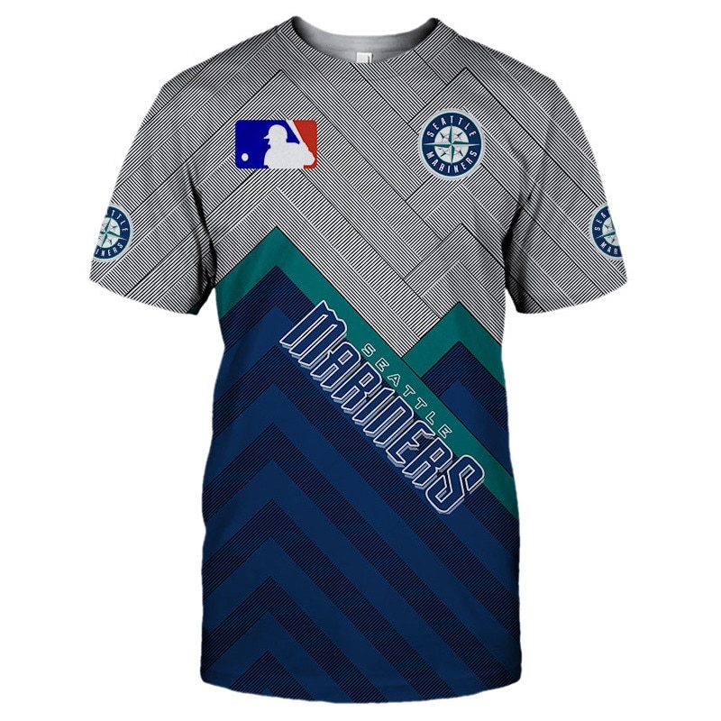 Seattle Mariners T-shirt 3D Short Sleeve O Neck gift for fan