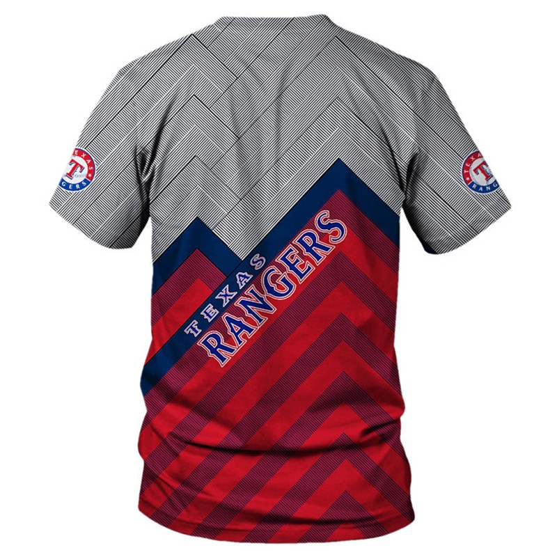 Texas Rangers T-shirt 3D Short Sleeve O Neck gift for fan