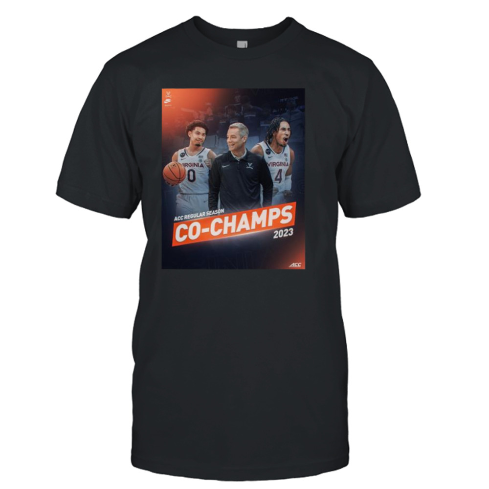 Virginia Men’s Basketball 2023 ACC Co-champs poster shirt