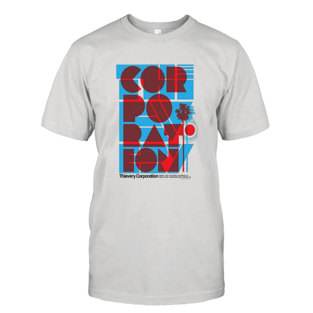thievery corporation march 9+11 2023 tour poster shirt