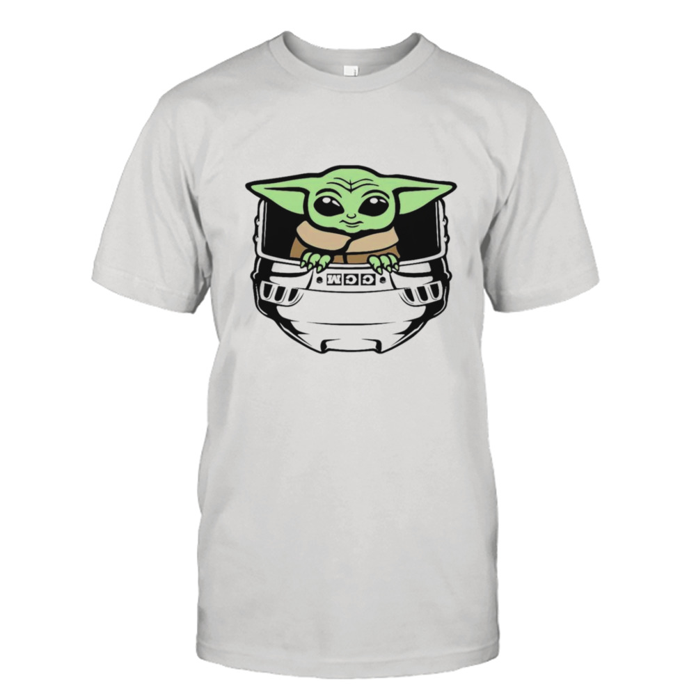 Baby yoda helmet hockey shirt
