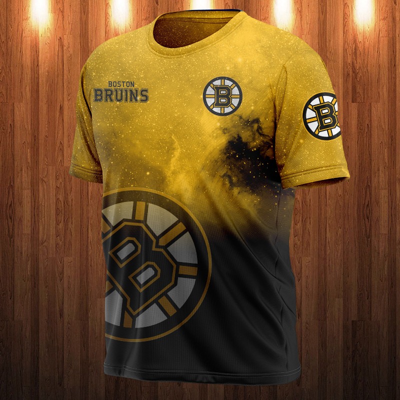 Boston Bruins T-shirt 3D Galaxy graphic gift for fan