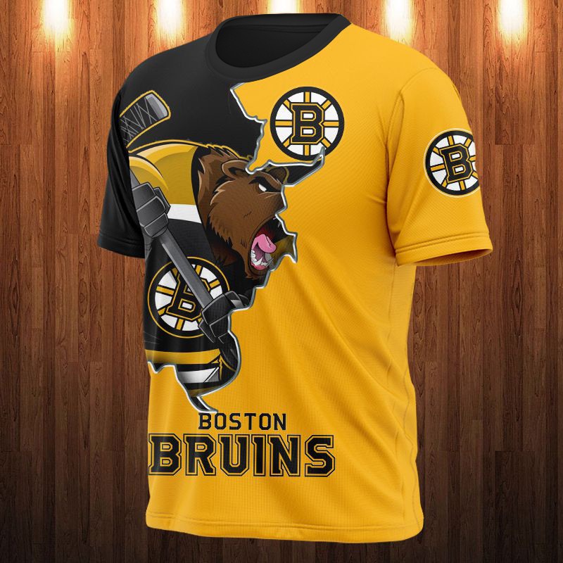 Boston Bruins T-shirt 3D cartoon graphic gift for fan