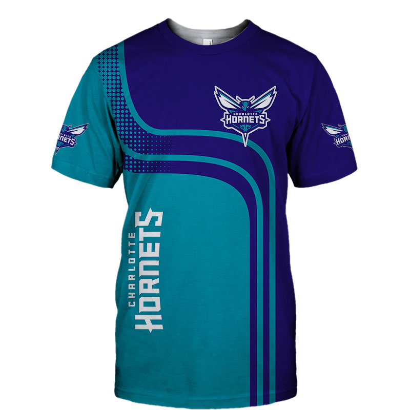 Charlotte Hornets T-shirt 3D Short Sleeve O Neck gift for fan