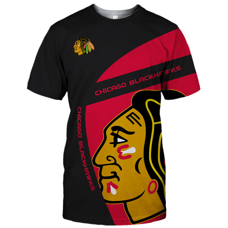 Chicago Blackhawks T-shirt 3D cute short Sleeve gift for fans