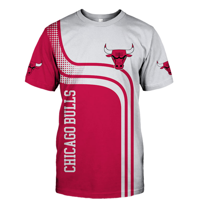 Chicago Bulls T-shirt 3D Short Sleeve O Neck gift for fan