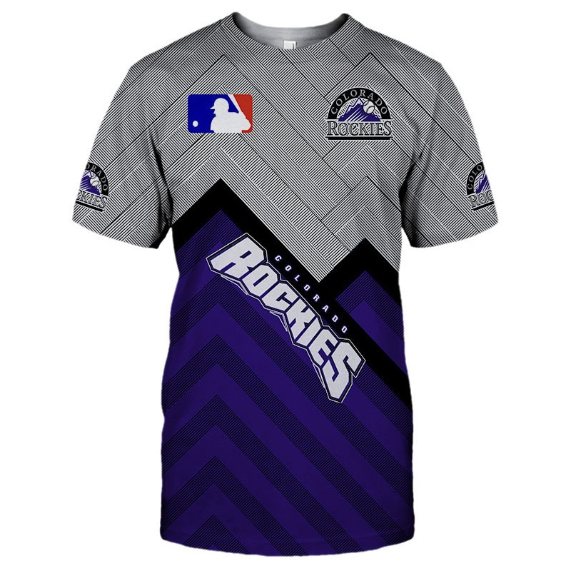 Colorado Rockies T-Shirt 3D Short Sleeve O Neck gift for fan