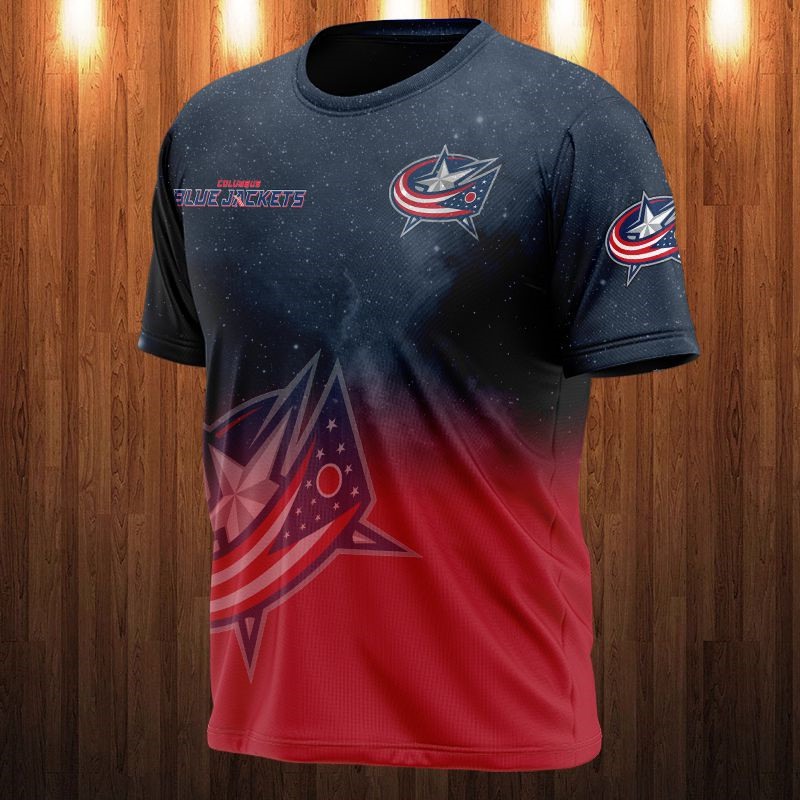 Columbus Blue Jackets T-shirt 3D Galaxy graphic gift for fan
