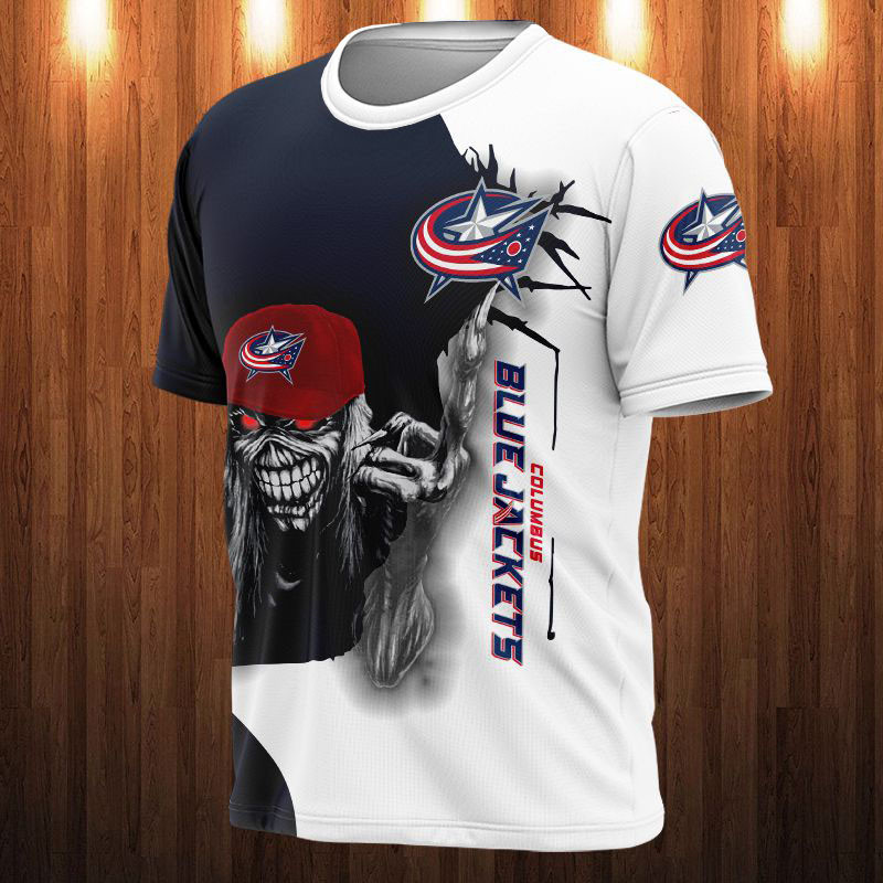 Columbus Blue Jackets T-shirt 3D Ultra Death gift for Halloween