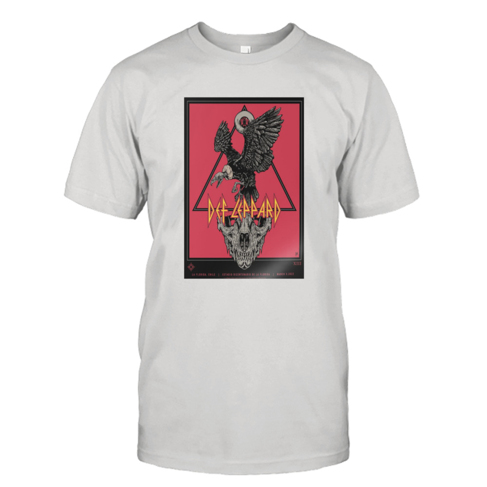 Def Leppard Chile March 3 2023 Estadio Bicentenario De la Florida Poster shirt