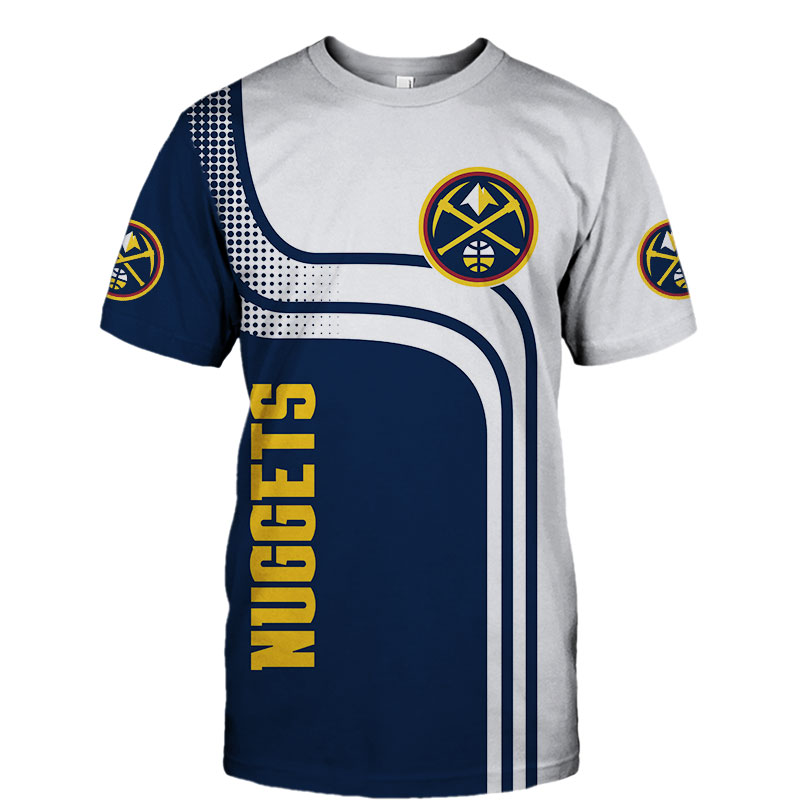 Denver Nuggets T-shirt 3D Short Sleeve O Neck gift for fan