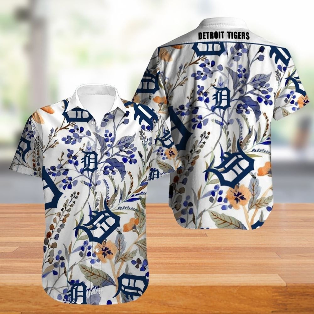 Detroit Tigers Hawaiian Shirt flower summer gift for fans