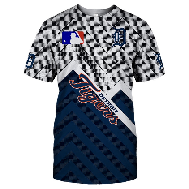 Detroit Tigers T-shirt 3D Short Sleeve O Neck gift for fan