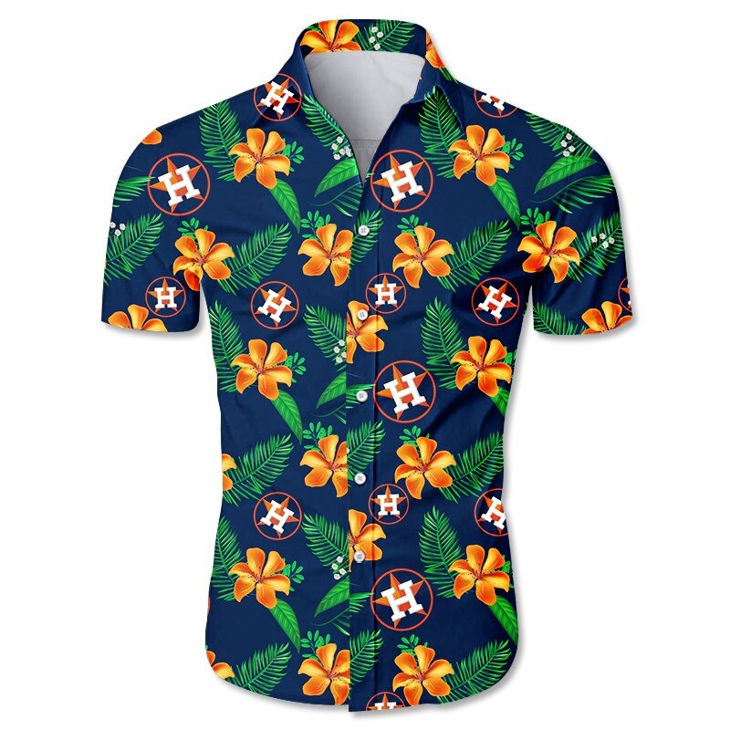 Houston Astros Hawaiian Shirt Tropical flower gift for fans