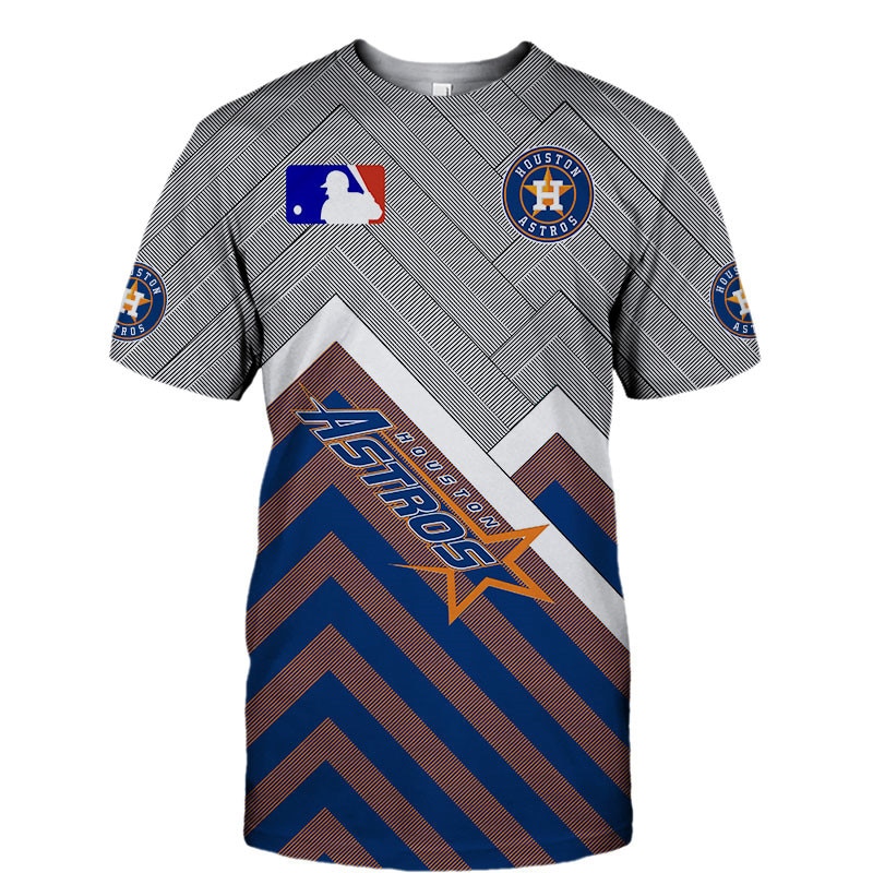 Houston Astros T-shirt 3D Short Sleeve O Neck gift for fan