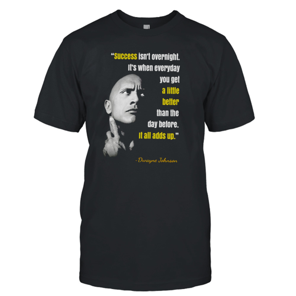 Iconis Portrait Design Dwayne Johnson Quotes shirt