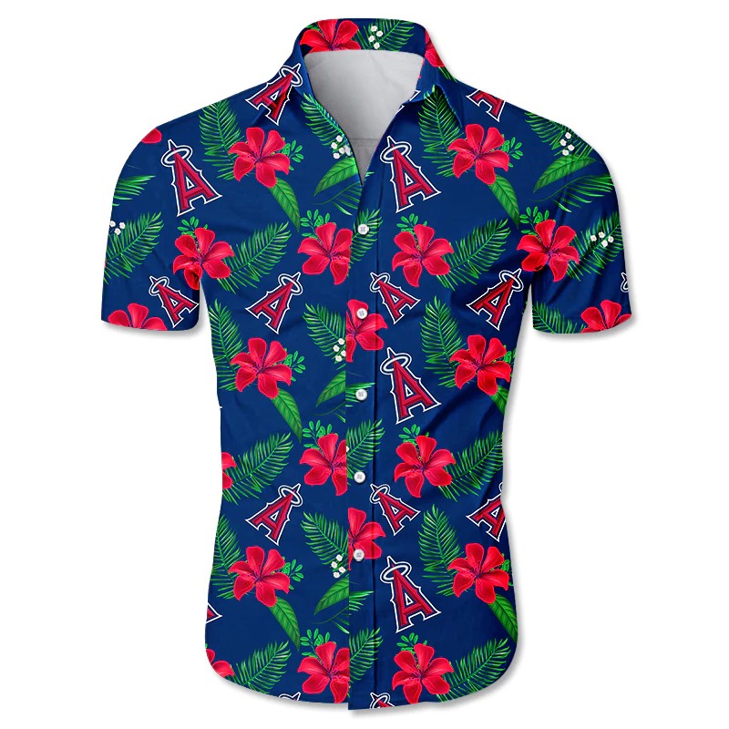 Los Angeles Angels Hawaiian Shirt Tropical flower gift for fans