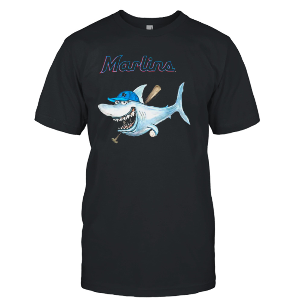 MiamI marlins shark basketball 2023 shirt