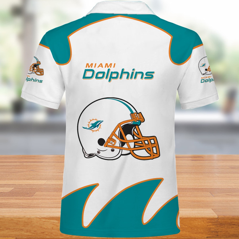 Miami Dolphins Polo Shirt Quarter Style, Miami Dolphins Fan Gifts