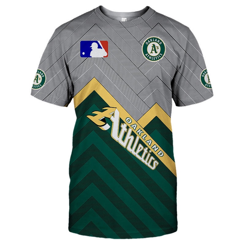 Oakland Athletics T-shirt 3D Short Sleeve O Neck gift for fan